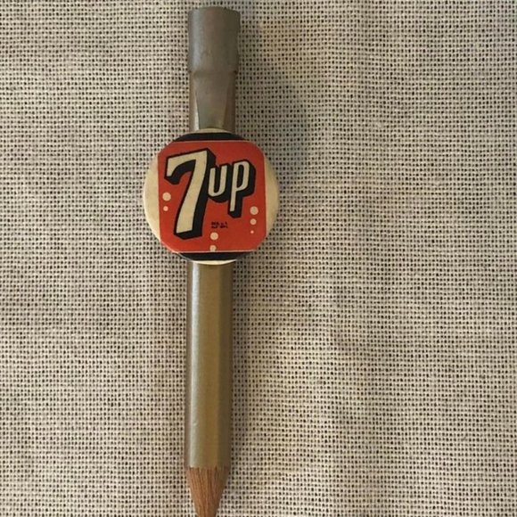 Vintage 1.75" Red 7up Pencil Clip W/Pencil - Picture 1 of 9